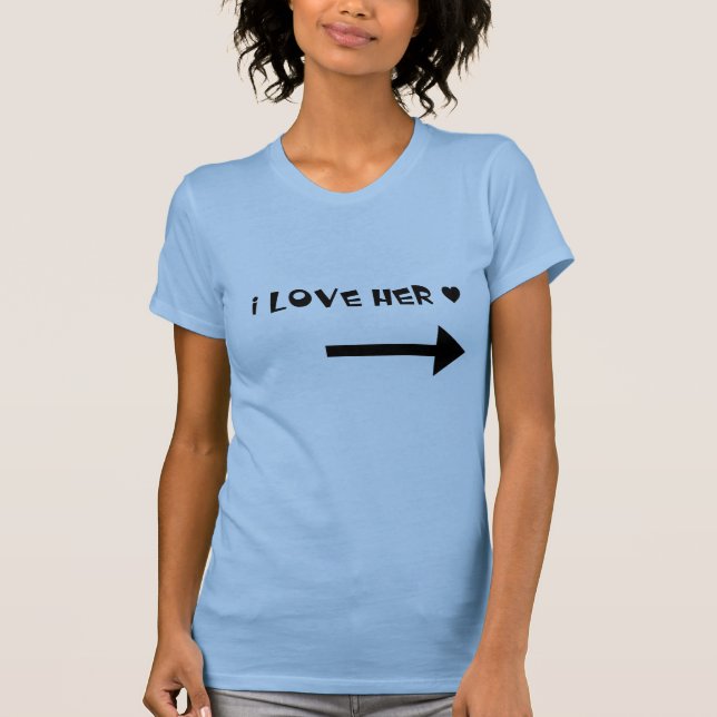 Liebe I sie - Paar-Shirt T-Shirt (Vorderseite)