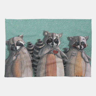 Liebe I Sie Raccoons Handtuch
