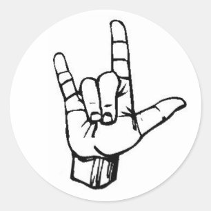 Liebe I Sie! Runder Aufkleber