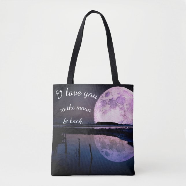 Liebe I Sie zum Mond u. zur hinteren Tasche (Vorderseite)