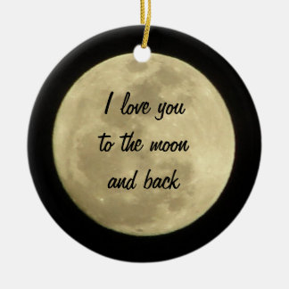 Liebe I Sie zum Mond und zur hinteren Verzierung Keramikornament