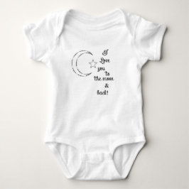 Liebe I Sie zum Mond und zur Rückseite Baby Strampler