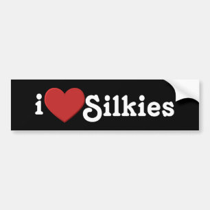 Liebe I Silkies Autoaufkleber