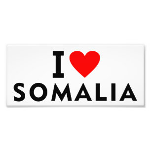 Liebe I Somalia-Land wie Herzreisetourismus Fotodruck