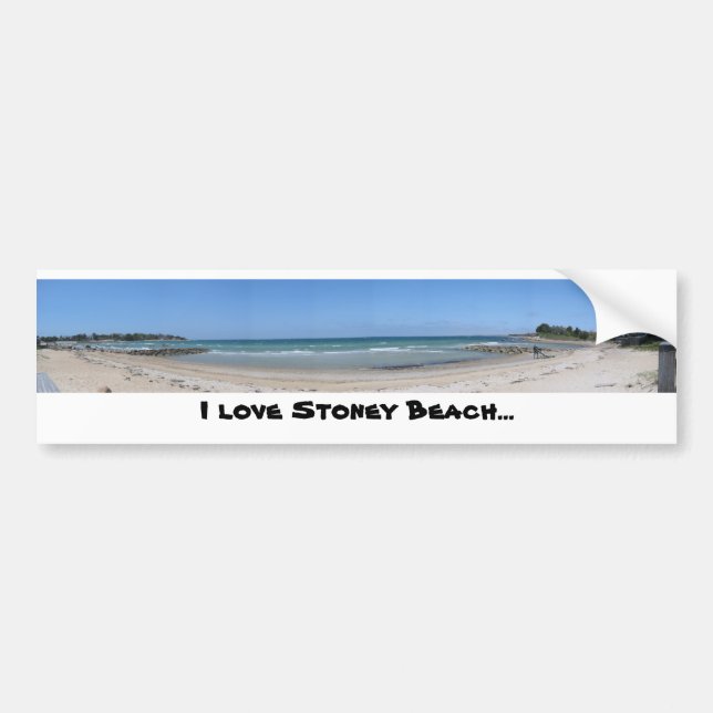 Liebe I Stoney Strand… Autoaufkleber (Vorne)