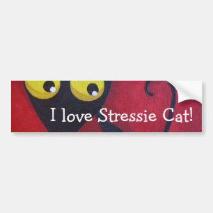 Liebe I Stressie Katze! Autoaufkleber