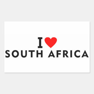 Liebe I Südafrika-Land wie Herzreiseausflug Rechteckiger Aufkleber
