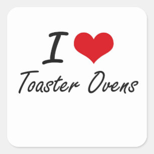 Liebe I Toaster-Öfen Quadratischer Aufkleber