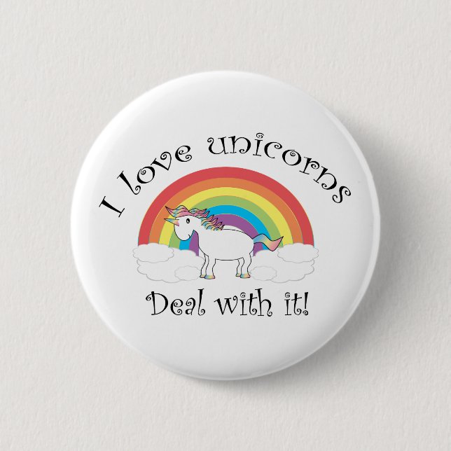 Liebe I Unicorns Abkommen mit ihm! Button (Vorderseite)