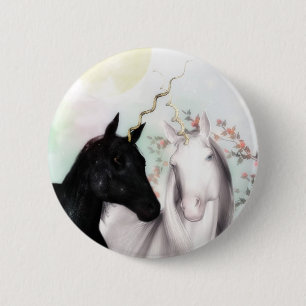 Liebe I Unicorns-Knopf Button