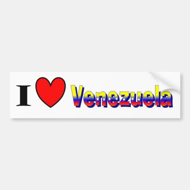 Liebe I Venezuela-Autoaufkleber Autoaufkleber (Vorne)