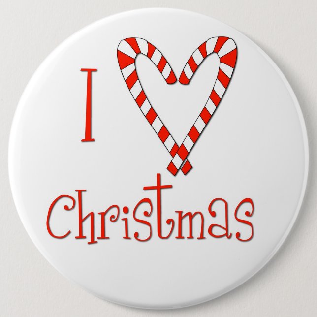 Liebe I Weihnachten Button (Vorderseite)