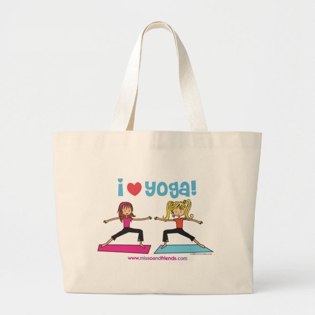 Liebe I Yoga Jumbo Stoffbeutel (Vorne)