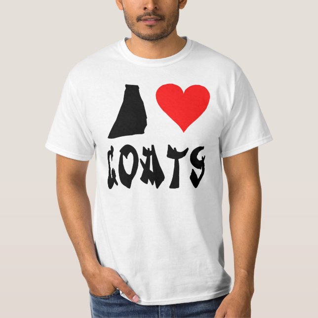 Liebe I Ziegen T-Shirt (Vorderseite)