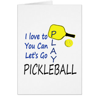 Liebe I zu Ihnen kann lässt gehen Spiel pickleball