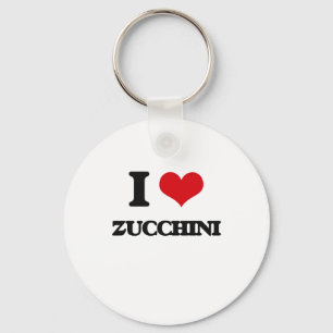 Liebe I Zucchini Schlüsselanhänger