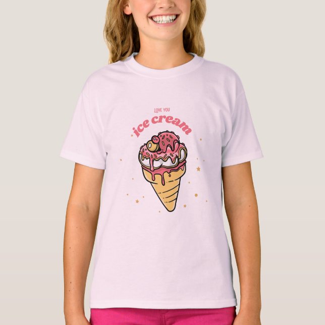 Liebe Ice Creme T-Shirt (Vorderseite)