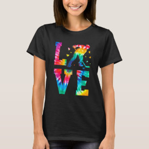 Liebe Ice Hockey Gefärbte Krawatte Sports Ice Hock T-Shirt