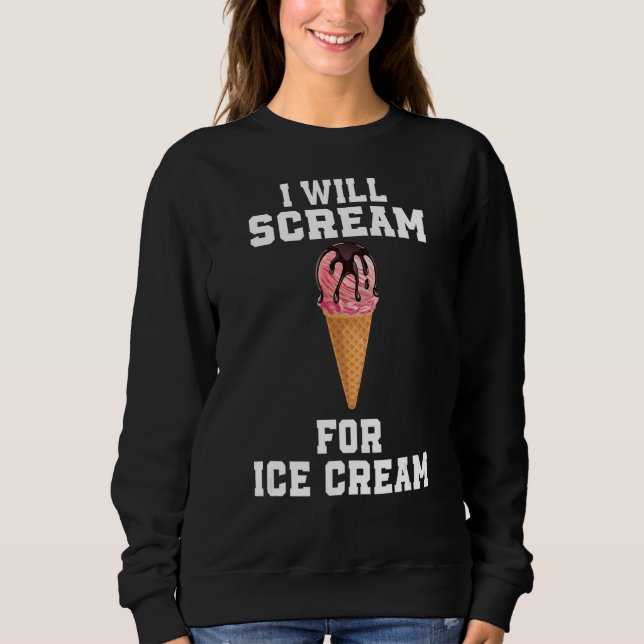 Liebe Icecream Sprichwort Sweatshirt (Vorderseite)