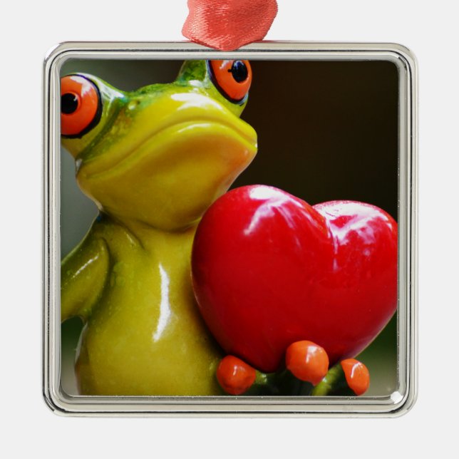 Liebe....Ich bin Lonley Silbernes Ornament (Vorne)