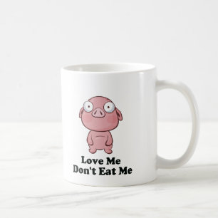 Liebe Ich esse kein Schweinedesign Kaffeetasse