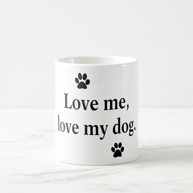 Liebe ich, Liebe mein Hund Kaffeetasse (Mittel)