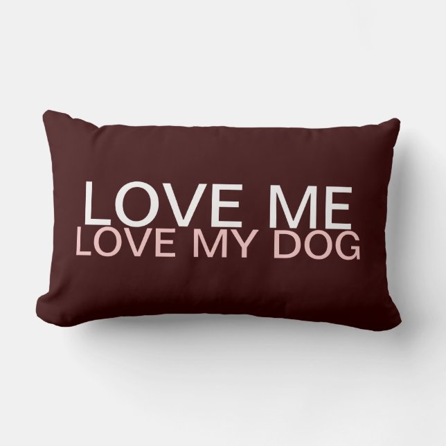 Liebe ich - Liebe mein Hund Lendenkissen (Vorderseite)