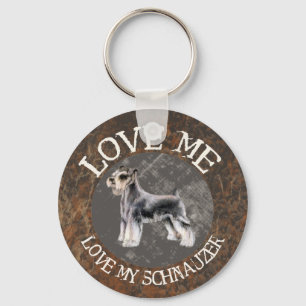 Liebe ich, Liebe mein Schnauzer Schlüsselanhänger