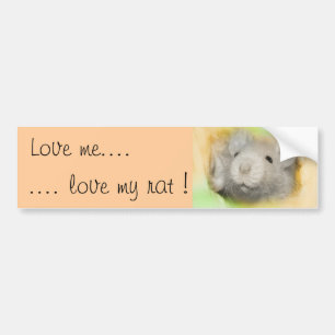 Liebe ich. .love meine Ratte Autoaufkleber