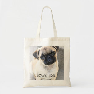 Liebe ich - niedliche Mops Tragetasche