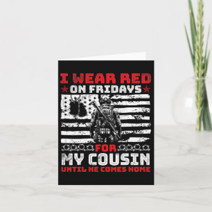 Liebe, ich trage freitags Rot für meinen Cousin, b Karte