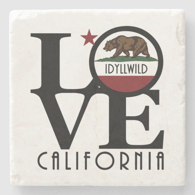 LIEBE Idyllwild Kalifornien Steinuntersetzer (Vorderseite)