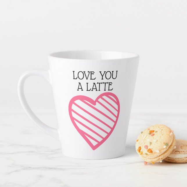 LIEBE IHNEN EIN LETZTES UND Niedliches, rosa gestr Milchtasse (Beispiel)