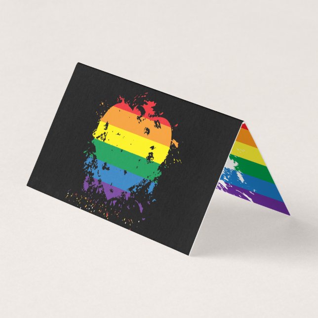 Liebe Ihr Gay Pride Herz (Vorderseite)