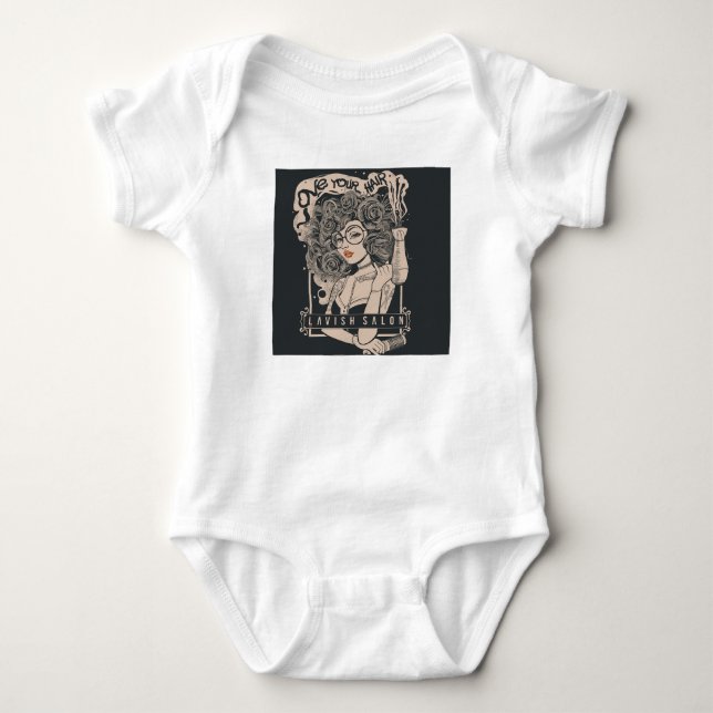 Liebe Ihr Hair Lavish Salon Baby Strampler (Vorderseite)