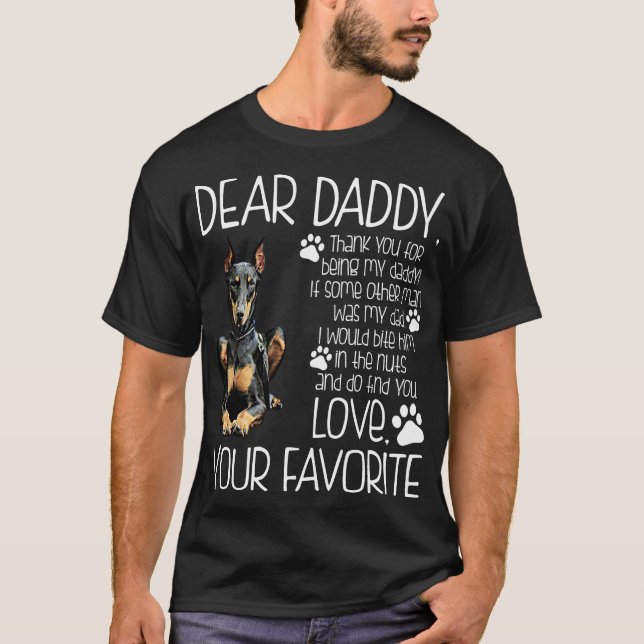 Liebe Ihr Lieblingsdobermann-Hundet-shirt T-Shirt (Vorderseite)