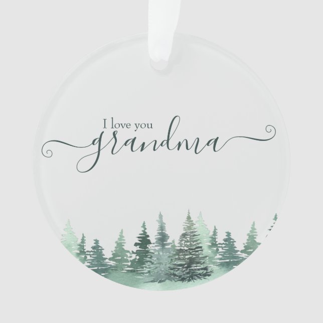 Liebe Ihr Oma Winter Forest Foto Ornament (Vorderseite)