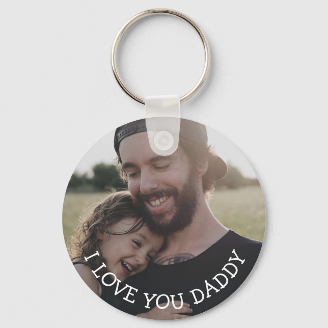 Liebe, Ihr Papa, Personalisierte Foto Schlüsselket Schlüsselanhänger (Vorderseite)