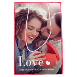 Liebe | Ihr persönliches Foto und Ihr Herz Mittlere Geschenktüte