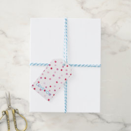 Liebe Ihr Polka Dots Sweet Valentine Pink Blue Fun Geschenkanhänger
