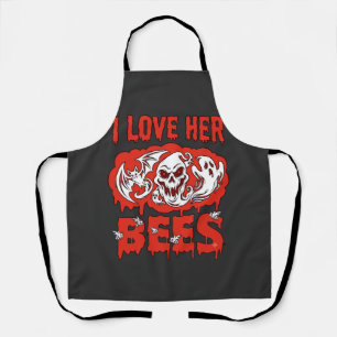 Liebe ihre Bienen Schädel Geist Fledermaus Blut tr Schürze