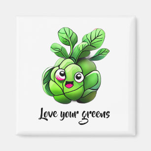 "Liebe Ihre Grüntöne" Funny Brussels Sprout Magnet