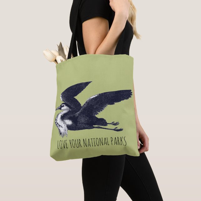 Liebe Ihre Nationalparks Grau Heron Tasche (Von Nahem)