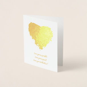 Liebe Ihrer FunkelLiebe Ihre Liebe UValentine Folienkarte
