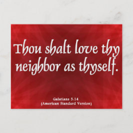 Liebe Ihrer Nachbargalaten 5:14 Postkarte