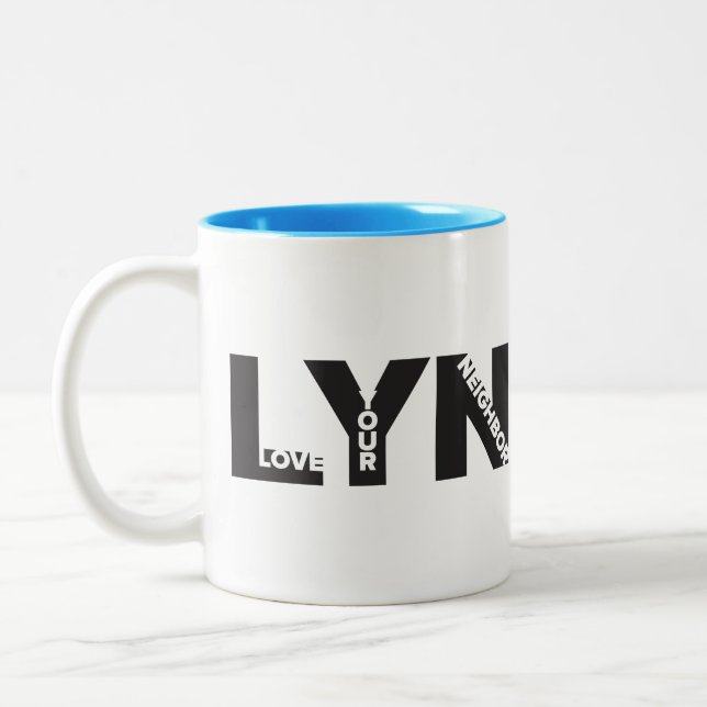 Liebe Ihrer Nachbarschaft Tasse (Links)