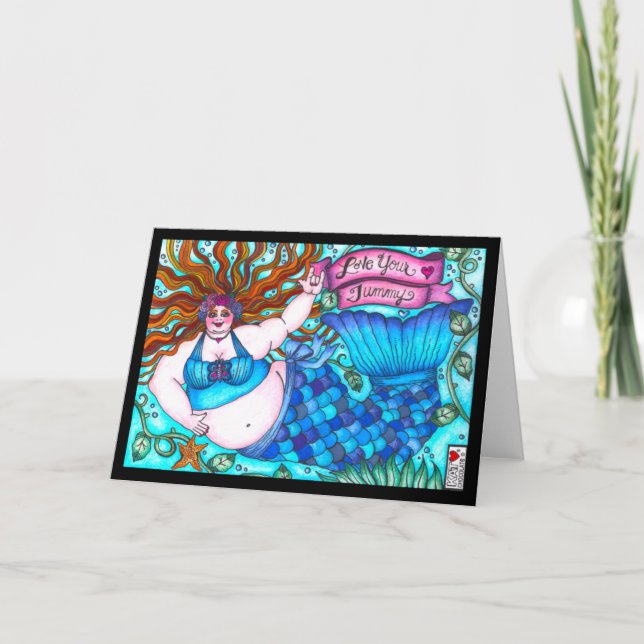 Liebe Ihrer Tummy-Mermaid-Karte Karte (Vorderseite)