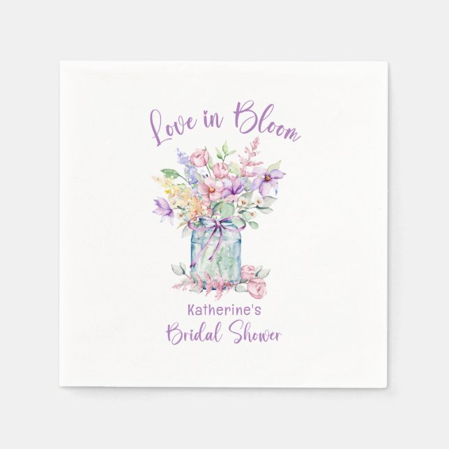 LIEBE IM BLOOM-BRAUTPARTY SERVIETTE (Vorderseite)