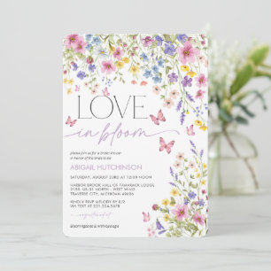 Liebe im Bloom Butterfly-Brautparty Einladung