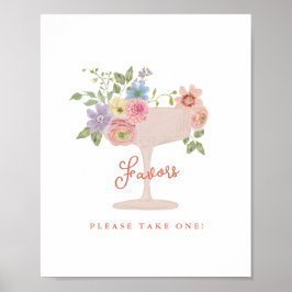 Liebe im Bloom Garden Brautparty Favoriten Zeichen Poster